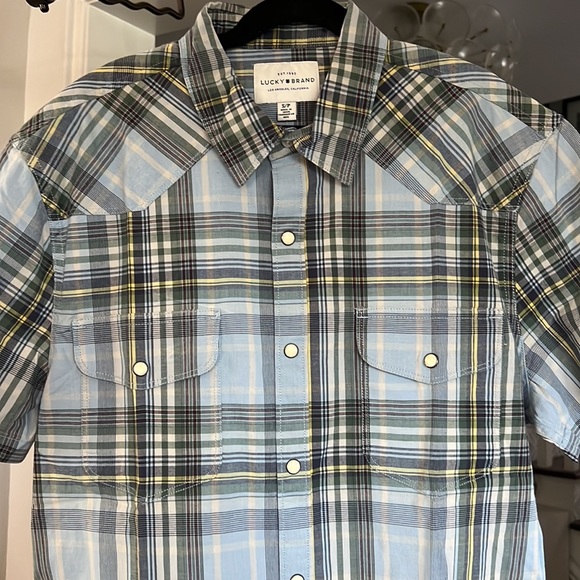 Lucky Brand- snap button, short sleeve shirt - Picture 3 of 8